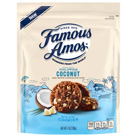 Save on Famous Amos Bite Size Cookies Philippine Coconut & White Chocolate Chip Order Online ...