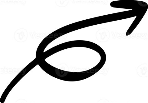 Free Arrow Curved Line Art Illustration Png With Transparent