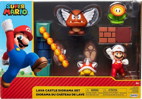 Buy Nintendo Super Mario Lava Castle Figure Diorama Play Set