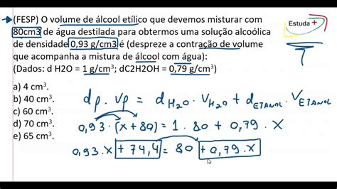 Como Calcular A Densidade De Misturas YouTube