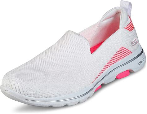 Skechers Womens Go Walk 5 Prized Trainers White Size 75 Uk Amazon