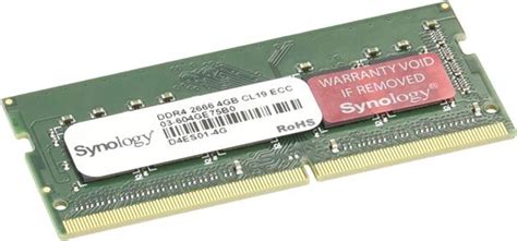Synology RAM DDR4 non-ECC Unbuffered SODIMM (D4NESO-2666-4G ...