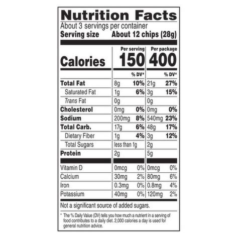 Doritos Nutrition Facts