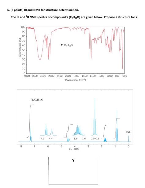 Solved Ir And Nmr For Structure Determination The Ir And Chegg