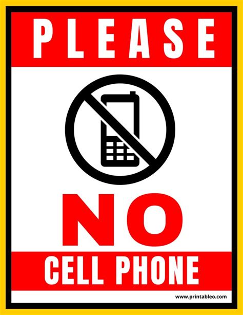 45 Printable No Cell Phone Signs Download Free Pdfs