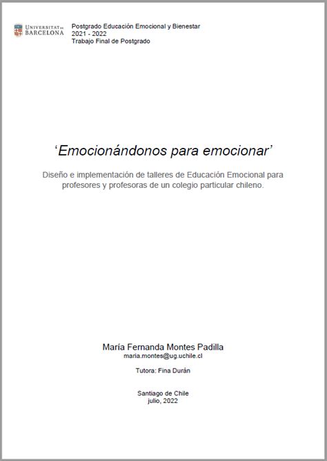 Emocionándonos para emocionar Postgrado en Educación Emocional y