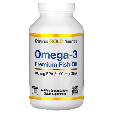 California Gold Nutrition Omega 3, омега 3, рыбий жир премиального ...