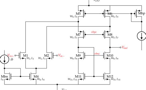 Schematics Of A Cmos Folded Cascode Amplifier Download Scientific