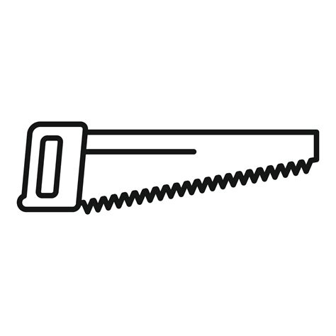 Hand Saw Tool Icon Outline Style 14522308 Vector Art At Vecteezy