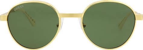 Buy Gucci Round Frame Sunglasses Gold Green Gg0872s 30009887 004 Goat