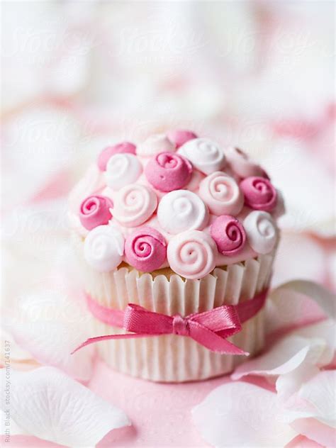 Rose Cupcake By Stocksy Contributor Ruth Black Rose Cupcakes Pretty Cupcakes Cute Desserts