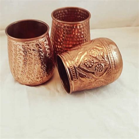 Handcrafted Copper Drinking Glass Daraz Pk