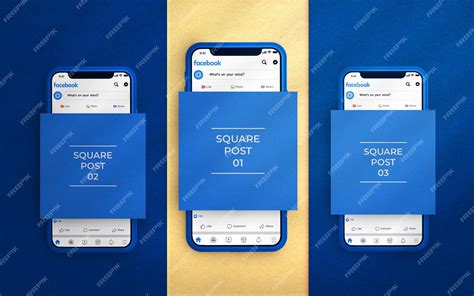 Premium Psd Social Media Post Mockup With Facebook Interface And 3d