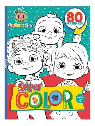 Libro Para Colorear Vertice Super Color Pag Cocomelon Cuotas Sin