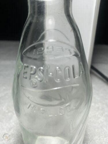 Vintage Pepsi Cola 10 Oz Clear Swirl Glass No Refill Soda Pop Bottle 4427812028