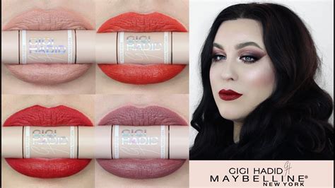 Maybelline X Gigi Hadid First Impressions Lipstick Lip Swatches