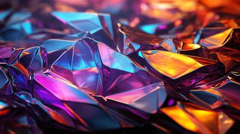 Premium Ai Image Holographic Prism Texture Background