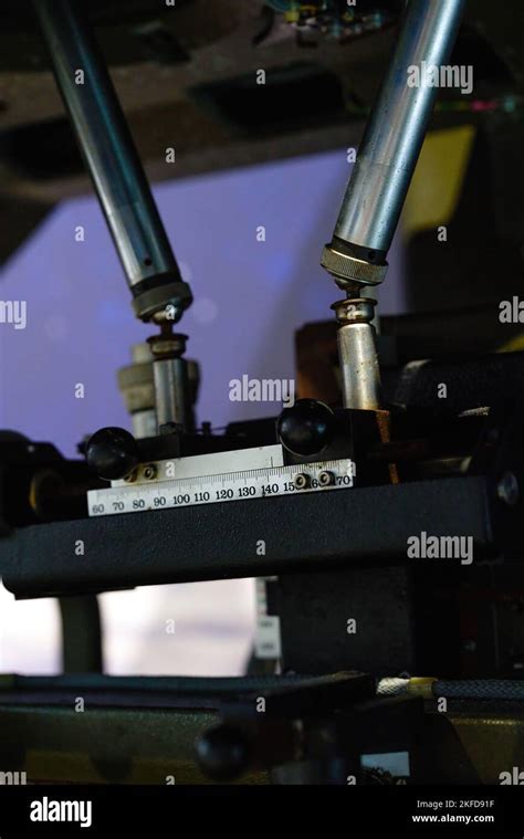 Close-up of professional instruments used in geological mining science ...