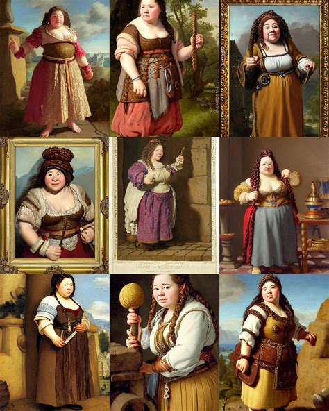 Female Dwarven Noblewoman Chubby Short Stature Stable Diffusion