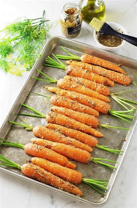 Mustard Dill Roasted Carrots Savor The Best