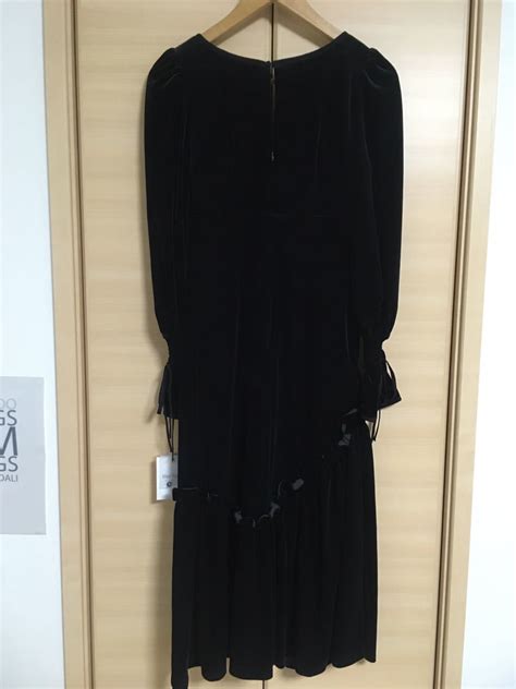 Her Lip To Black Size S Lux Velour Lace Midi Dress