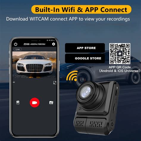 K Dual Dash Cam With Wifi Gps Bepocam Dash Cam Front And Inside K