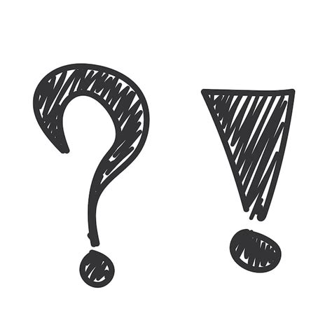 Premium Vector Hand Drawn Punctuation Marks Question Exclamination