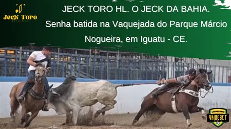 JECK TORO já se encontra a senha batida na Vaquejada do Parque