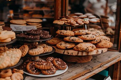 Bakery With Freshly Made Cookies Premium Ai Generated Image