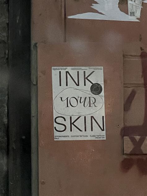 The Ones That Say Ink And Skin Ridentifythisfont