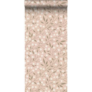 ESTAhome Behang Bloemmotief Terracotta Roze 0 53 X 10 05 M