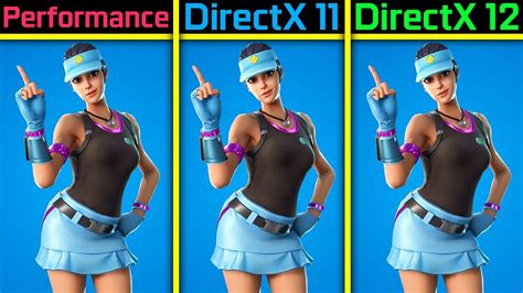 Fortnite Performance Mode Vs Directx 11 Vs Directx 12 Youtube