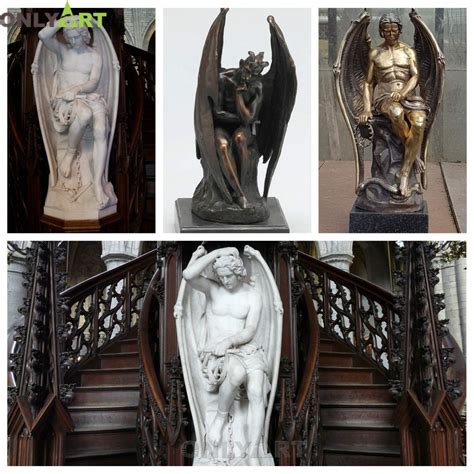 Bronze Hot Lucifer Angel Statue Holy Trinity Church