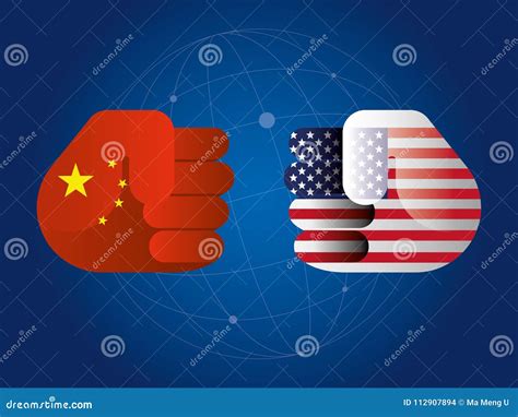 Trade War Between China And Usa Stock Vector Illustration Of Economy