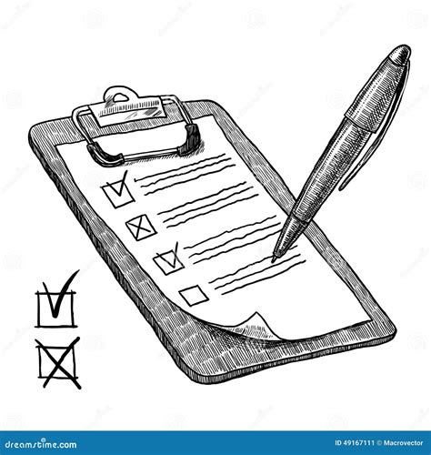 Clipboard With Check List Stock Vector Illustration Of Confirm