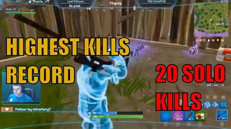 Solo Kills World Record Solo Queue Fortnite Ua Youtube