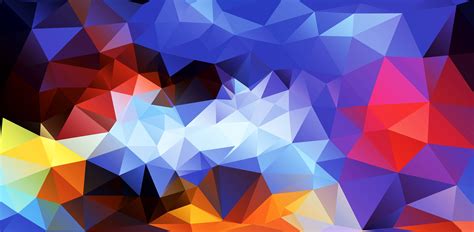 1002317 Illustration Abstract Low Poly Symmetry Blue Triangle Pattern Circle Color