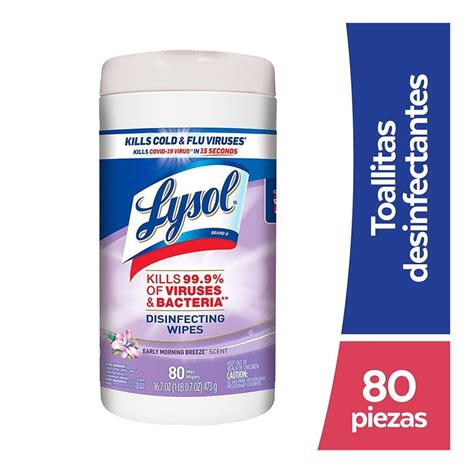 Toallitas Desinfectantes Lysol Para Superficies Fragancia Early Morning