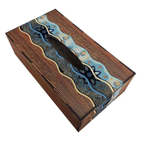 Rustic Wooden Tissue Box Cover Darya Shopipersia