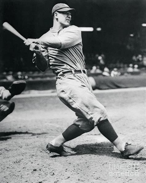 Lou Gehrig Swinging By Bettmann