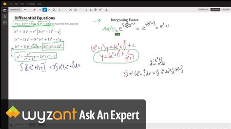 Solve A Linear First Order De By First Transforming Into Correct Form