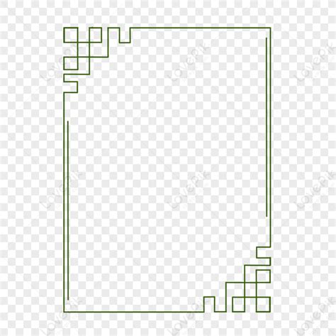 Simple Border Of Chinese Style Chinese Green Chinese Vector Chinese