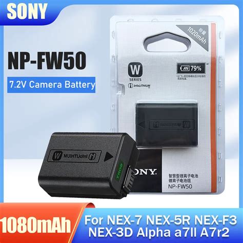 Original sony NP FW50 np fw50 7 2v 1080mah bateria da câmera