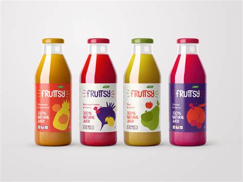 Fruitsy Juices Fresh And Colorful Packaging