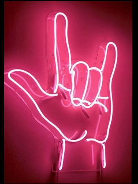 Hand Gesture roll Neon Signs neon light pink neon lights for rooms glass light up sign Iconic ...