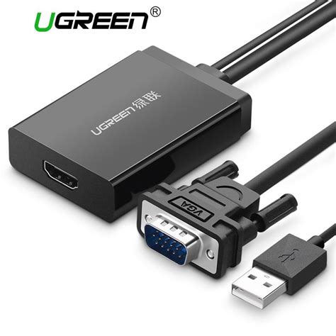 Ugreen Active Vga To Hdmi Converter Cable Adapter With Audio 1080p For