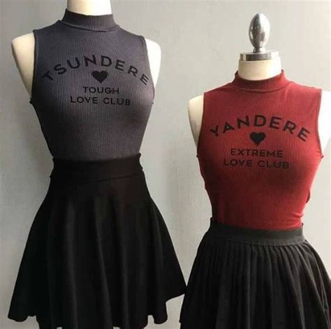 Which One Are You Tsundere Yandere Outfit Clothes Skirts Pretty