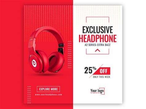 Wireless Headphone Ads Post Social Media Design On Behance
