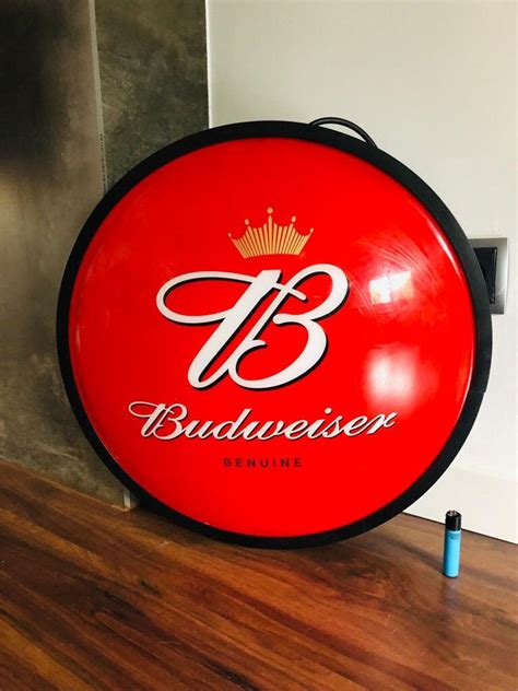 Budweiser Beer Sign Light On Good Conditions Etsy