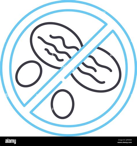 Peanut Allergy Line Icon Outline Symbol Vector Illustration Concept